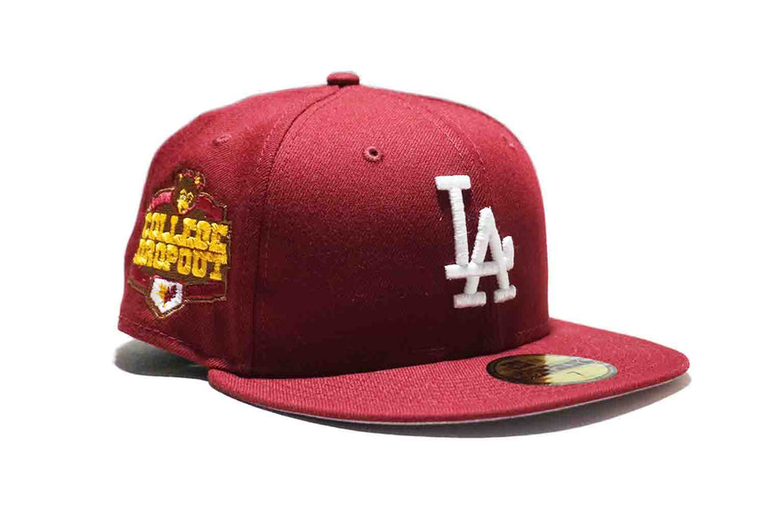 COLLEGE DROPOUT LA FITTED (BURGUNDY)